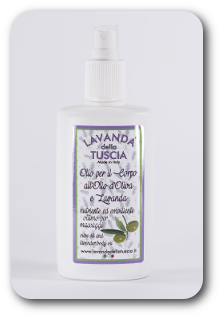 Olio per il corpo all'Olio d'Oliva e lavanda - 200 ml - prezzo 10 € per flacone
